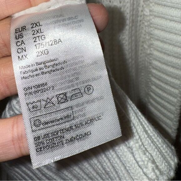 Divided H&M Heavyweight Knit Cotton blend oversized Cardigan 2XL EUC - Picture 6 of 8